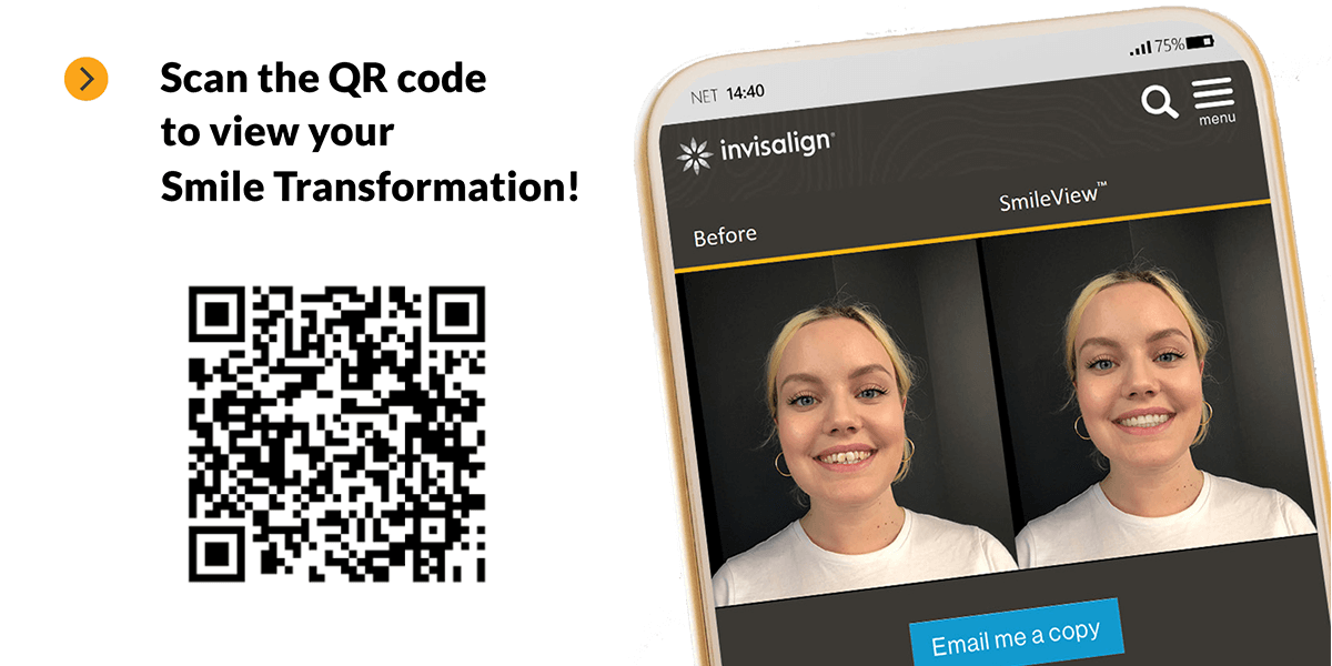 Scan the QR Code to view your Smile Transformation!